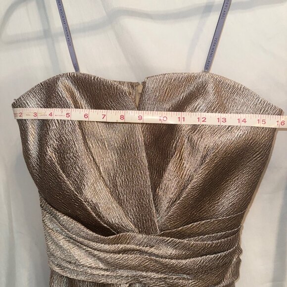 Vera Wang Lavender Label Gold Dress Size 10 NWT - Picture 12 of 15